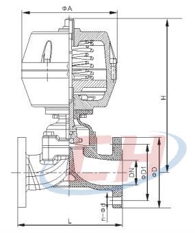 氣動PVDF隔膜閥結構圖
